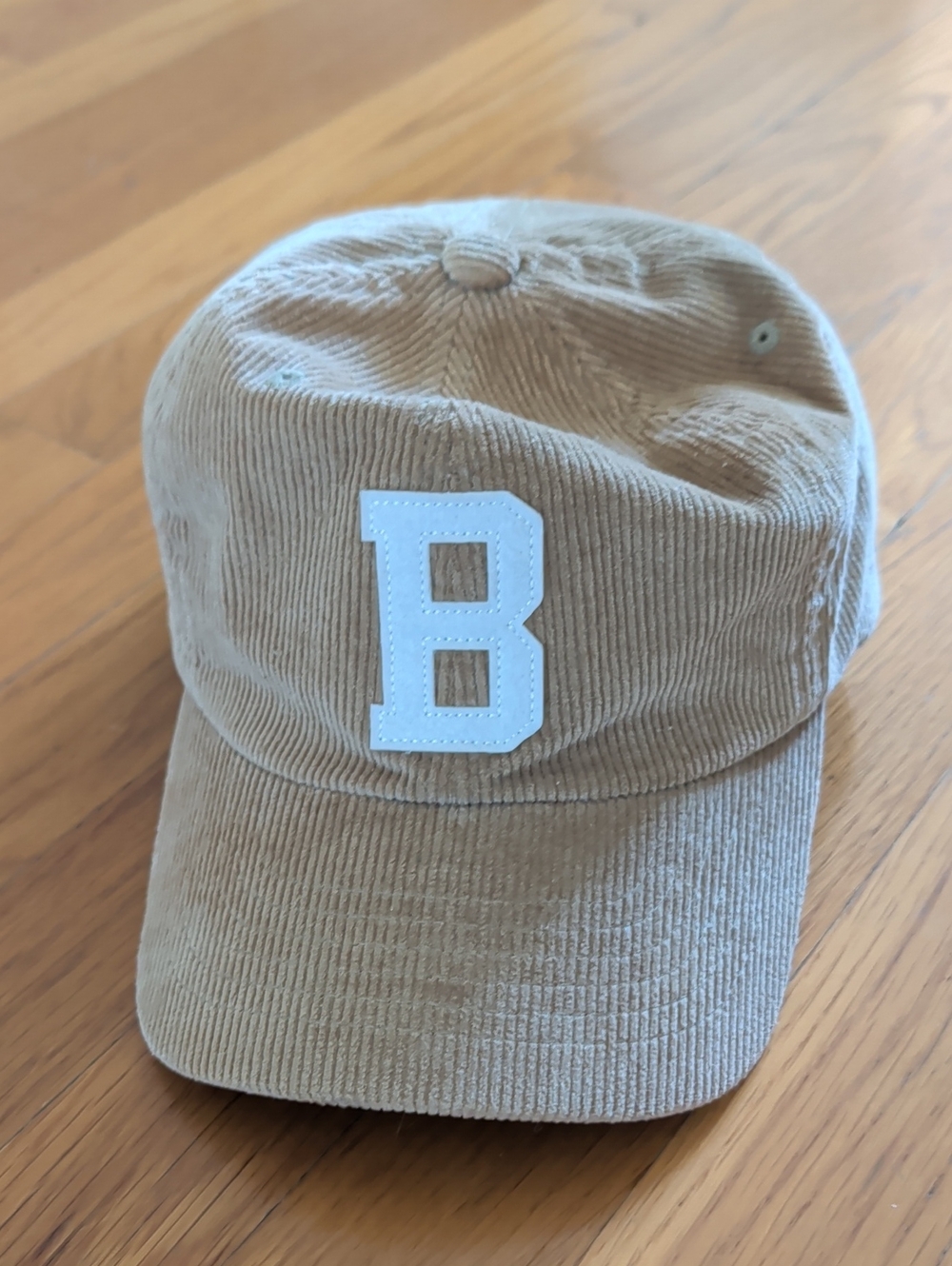 Brixton Corduroy Cap with White 'B' Patch - Tan